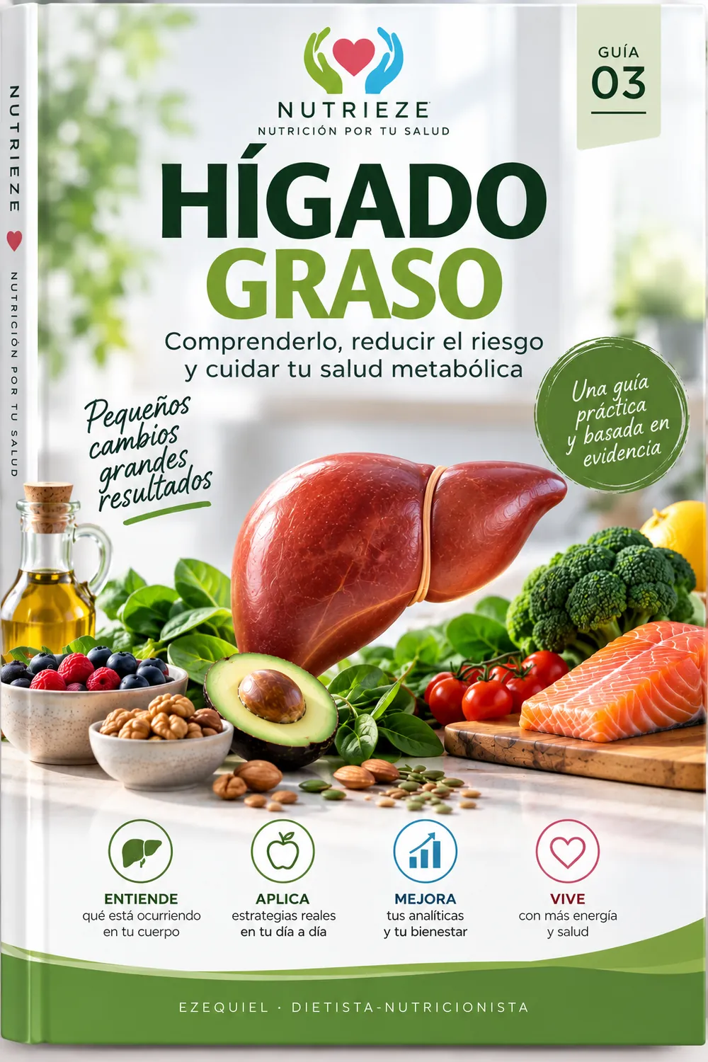 Portada de la Guía Nutrieze 03 · Hígado graso