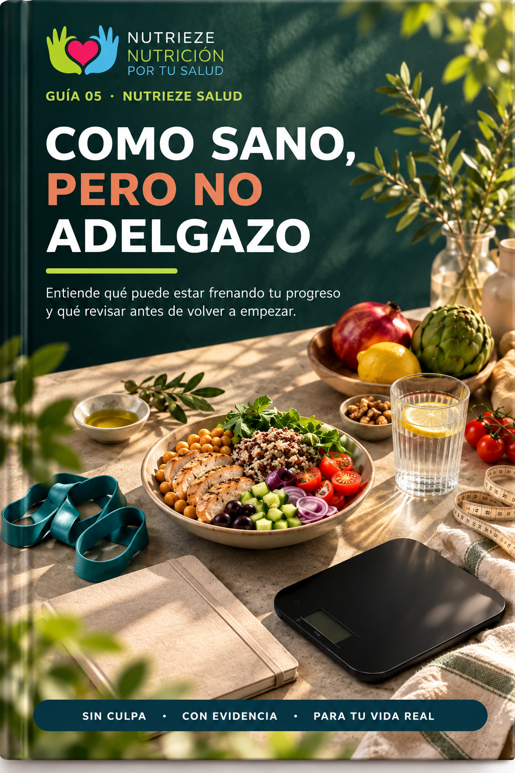 Portada de Guía Nutrieze 05 · Como sano, pero no adelgazo